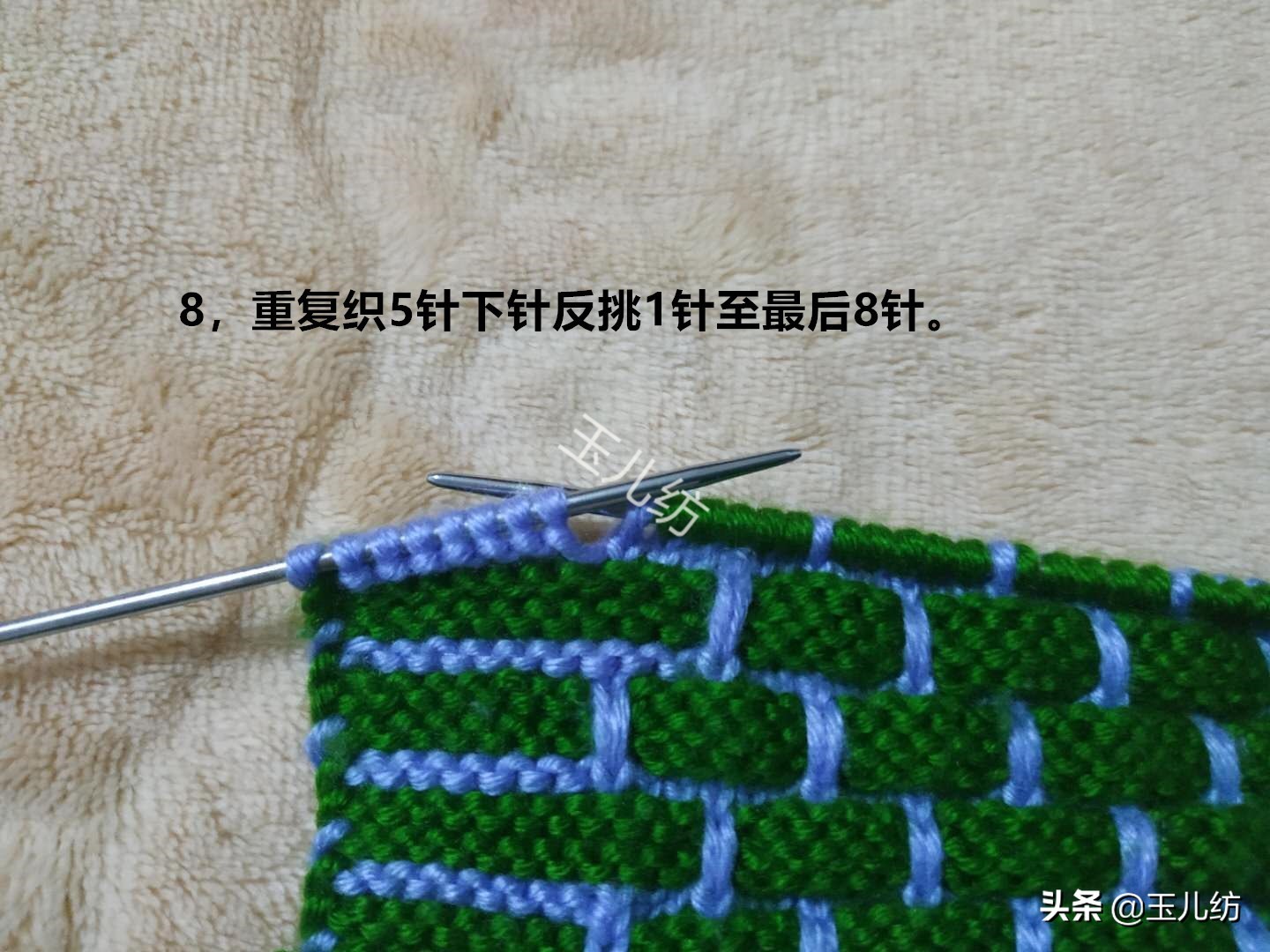 砖头花型的棉拖鞋织法,玉儿砖头花型棉拖鞋