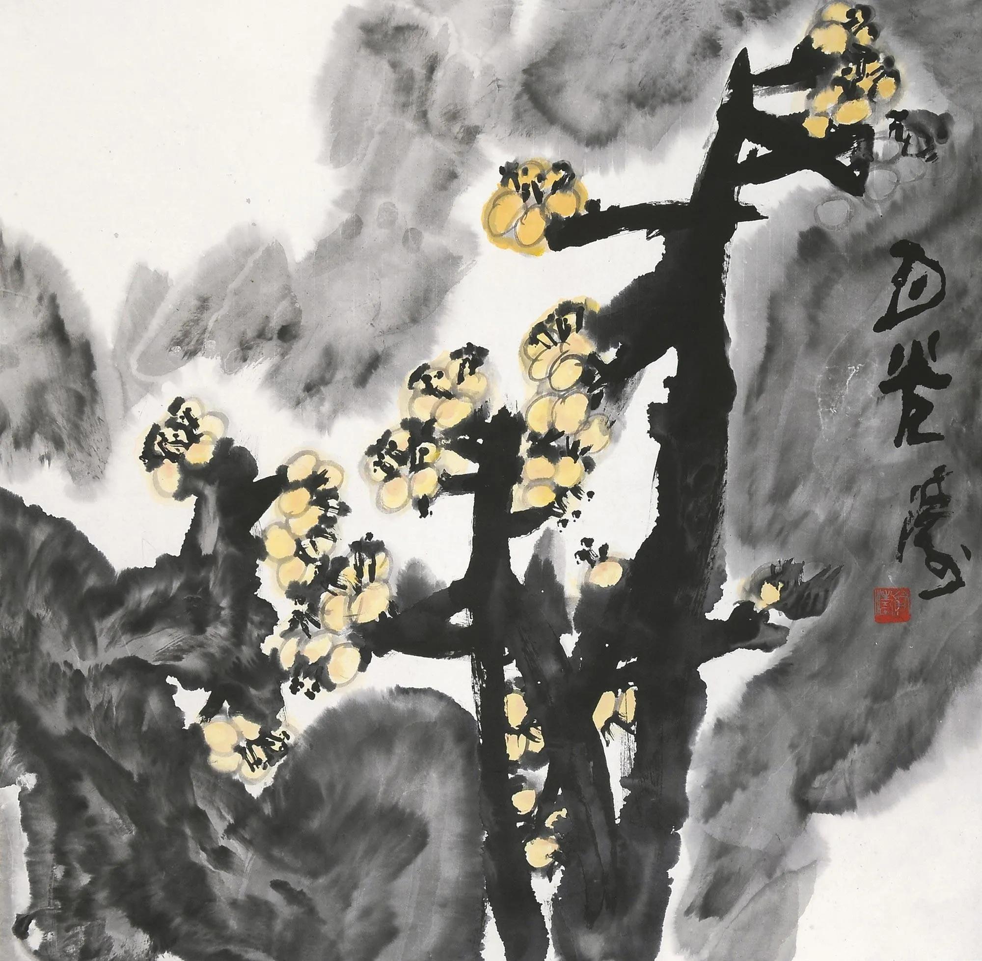 一团墨渍，几组干笔，尚涛的大写意非同凡响