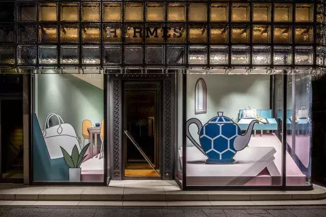 2016年成都爱马仕橱窗,爱马仕东京银座橱窗设计