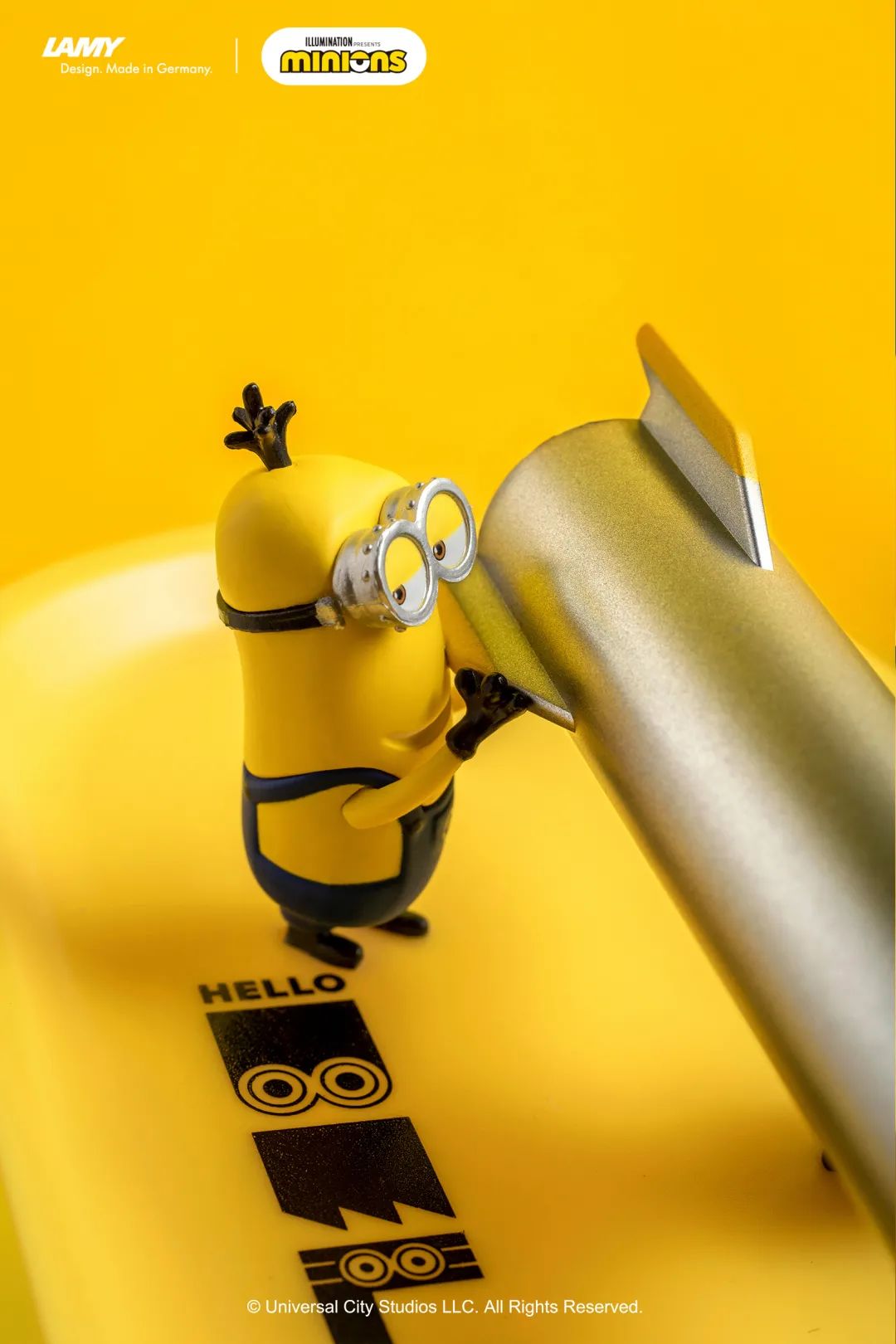 凌美环球影城联名钢笔,环球影城小黄人联名手办