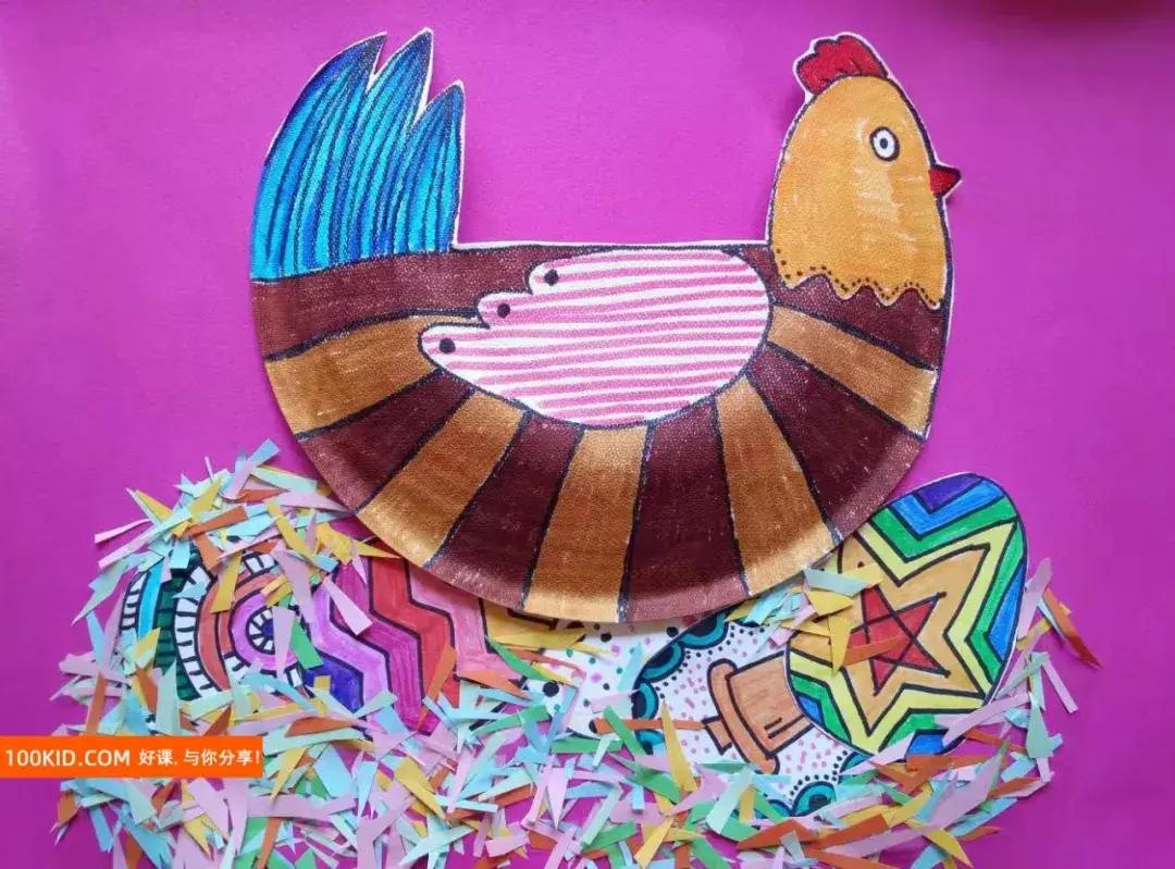 怎样画母鸡下蛋,儿童画画母鸡下蛋创意绘画