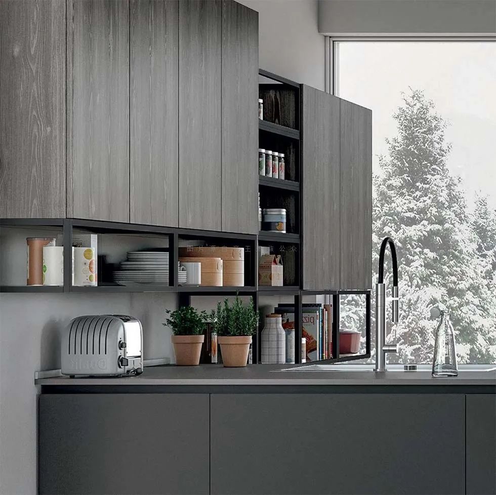 电视柜橱柜整面墙一体,橱柜厨边柜电视柜一体