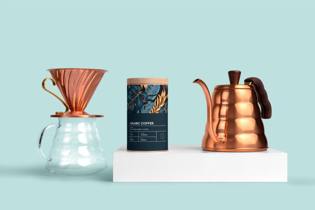 包装别致的咖啡包装欣赏,咖啡包装设计几何风格
