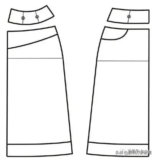 女装连衣裙服装制版,高腰褶皱a字吊带连衣裙女装