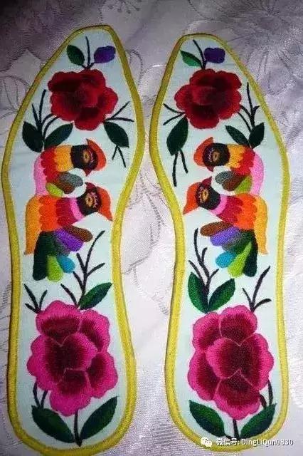 刺绣作品简单的,老式刺绣喜字的鞋垫刺绣方法