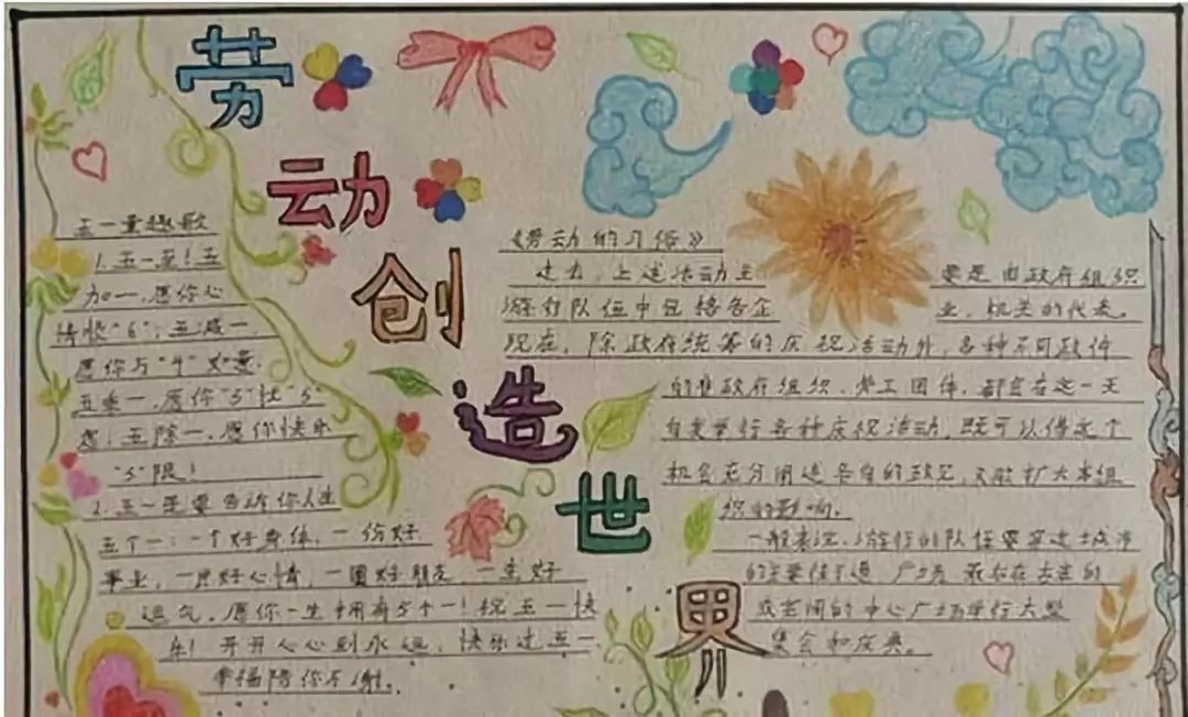 五一劳动节手抄报打印模板简单,五一劳动节手抄报简单又好看打印