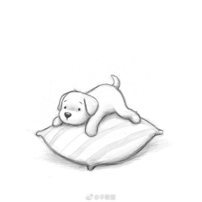 自带少年感的插画铅笔画,随手画插画第1笔就很萌