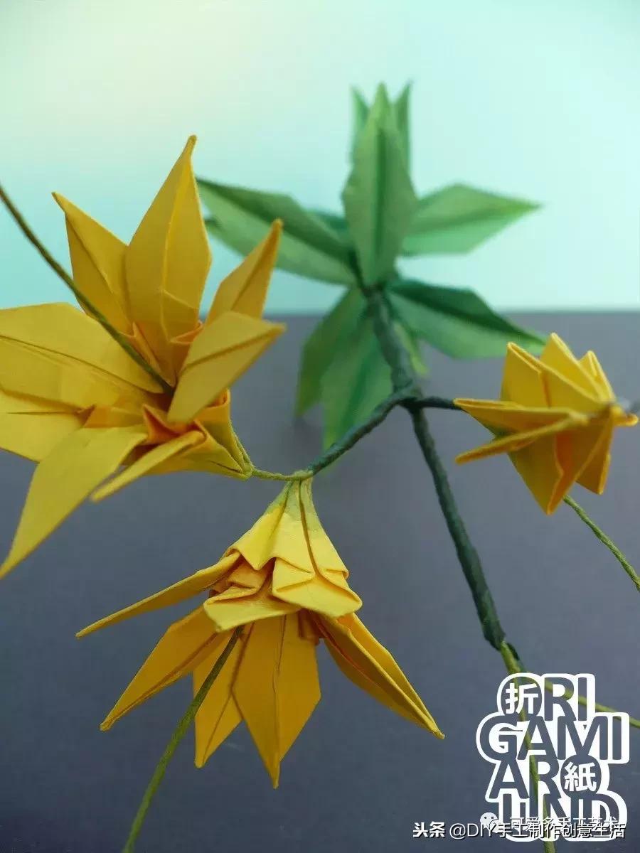 各种折纸花教程,折纸郁金香花的折法
