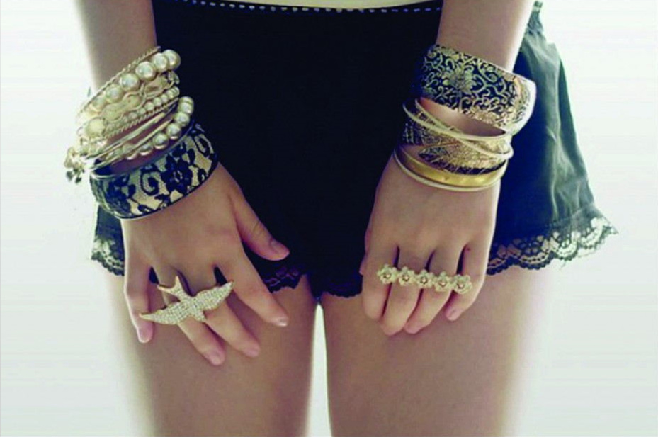 纯银星星手链女小众森系首饰,新款ins小众极简沙金手链