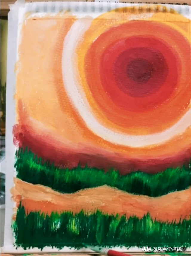 用马克笔画长颈鹿简单的画,初学者丙烯画教程长颈鹿