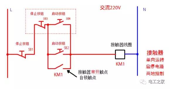接触器点动正反转控制电路图,交流接触器控制不间断电路