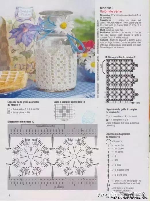 旧瓶子改花瓶套的钩法,旧玻璃瓶编织教程