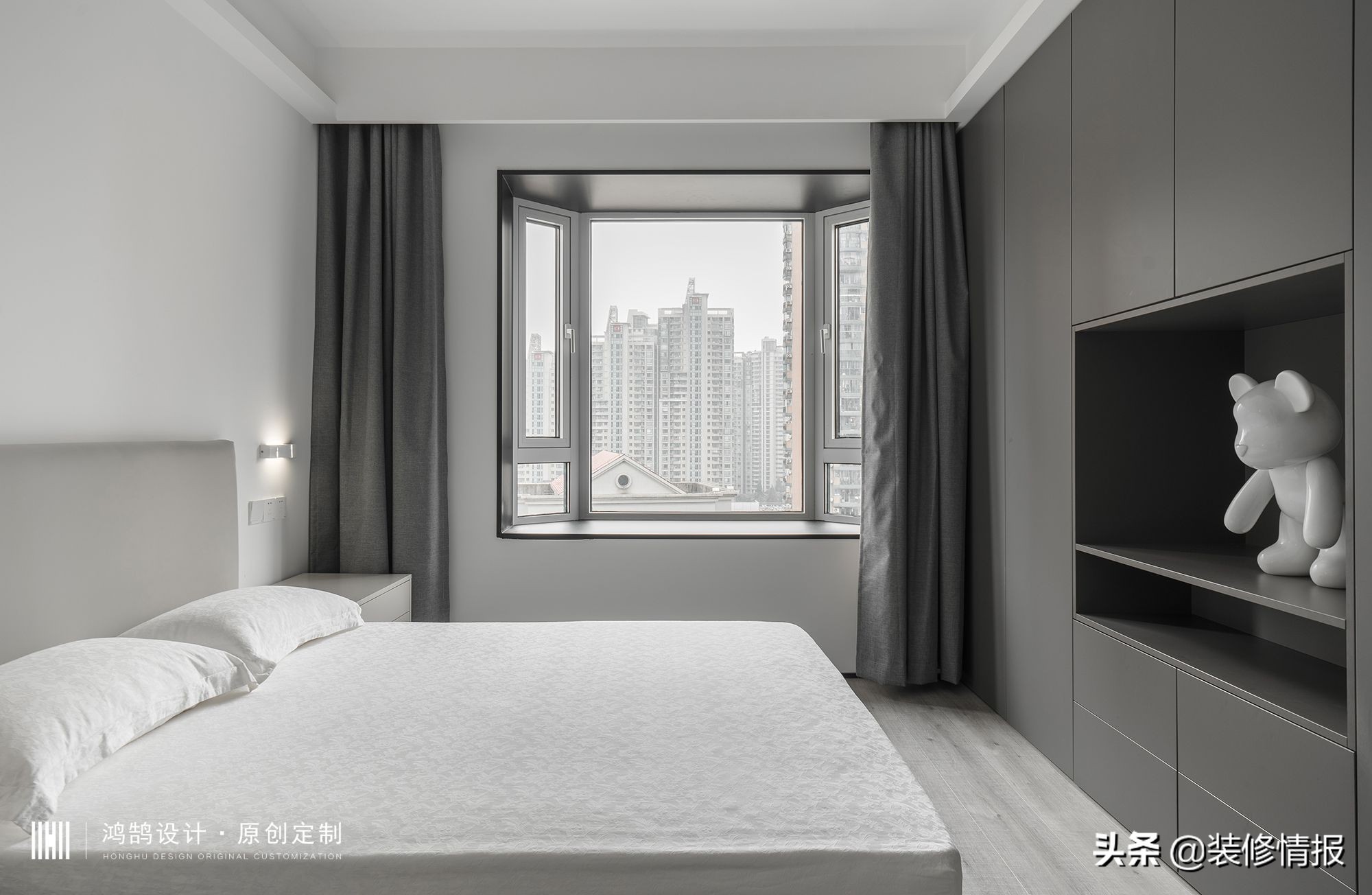 极简三代同堂效果图,极简风一家三口