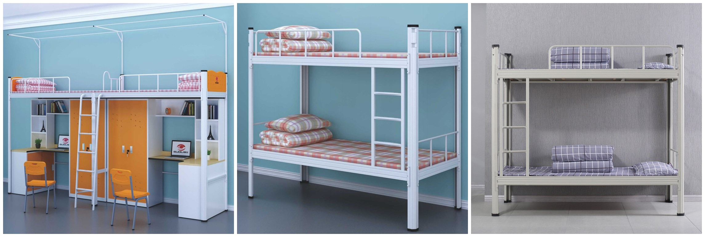 宿舍上下铺铁床厂家批发,宿舍公寓铁床批发厂家