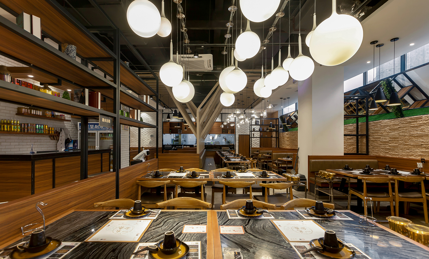 蒙古主题餐厅设计出清新草原风“一米金脊”羊蝎子火锅餐厅设计