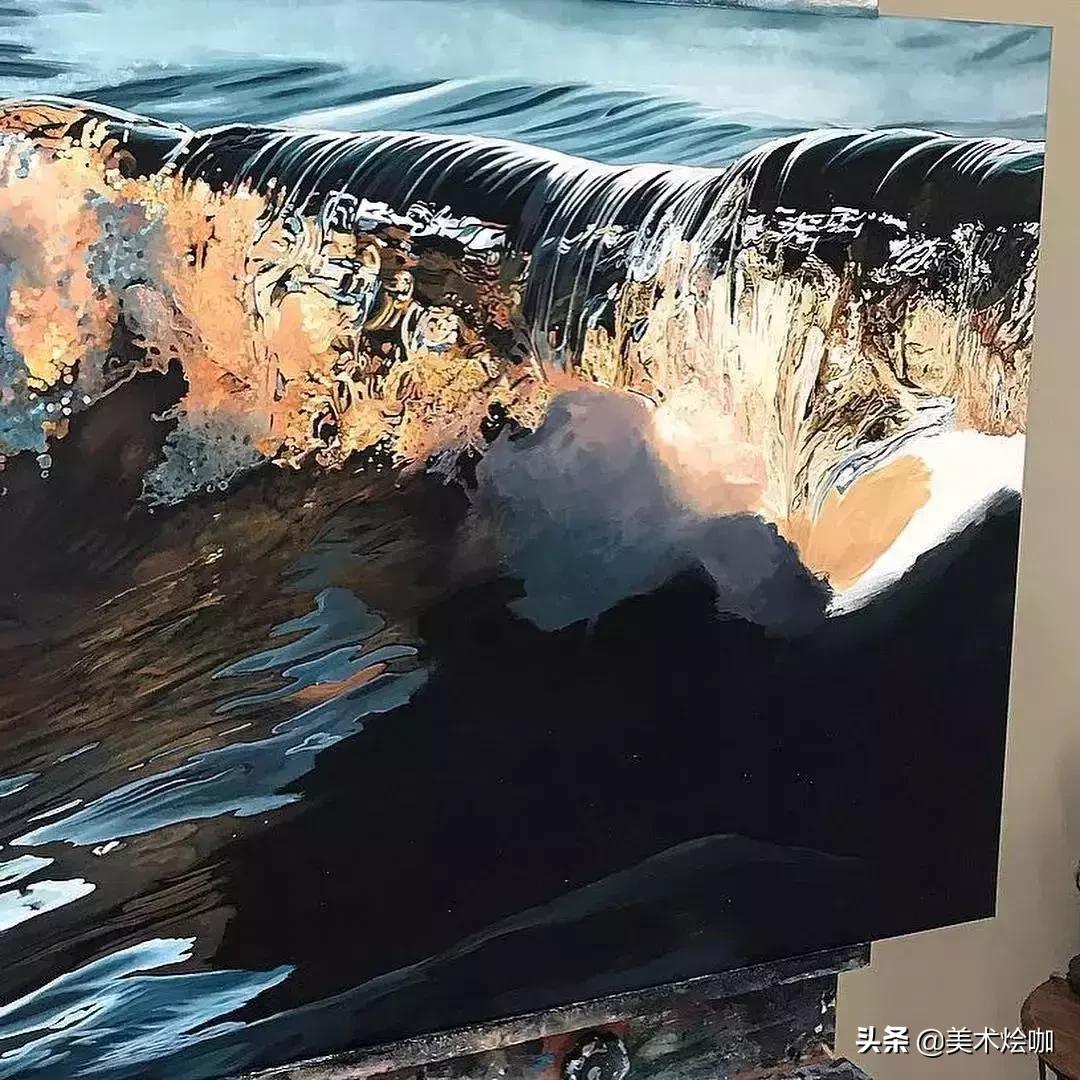 简单而又漂亮的大海图绘画,用水彩笔画一幅美丽的大海画