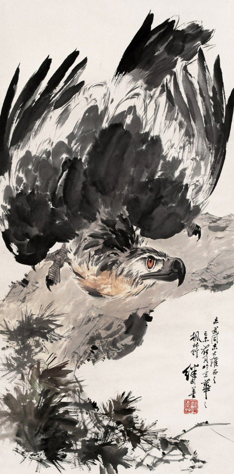 要想把鹰画好“势”不可挡