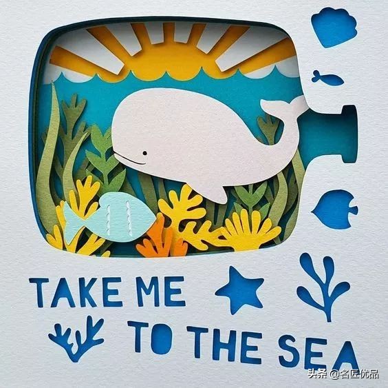 适合做多层立体纸雕的图,屋子半立体纸雕