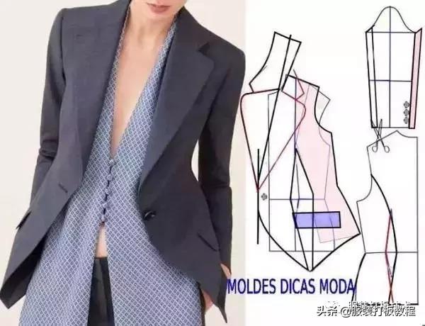 披肩连衣裙裁剪图纸教程,插肩袖浴袍风大衣裁剪