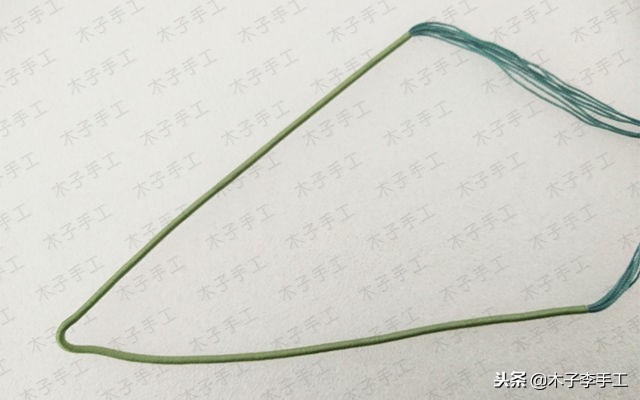 最新编绳带结花项链教程,项链绳中间花结教程