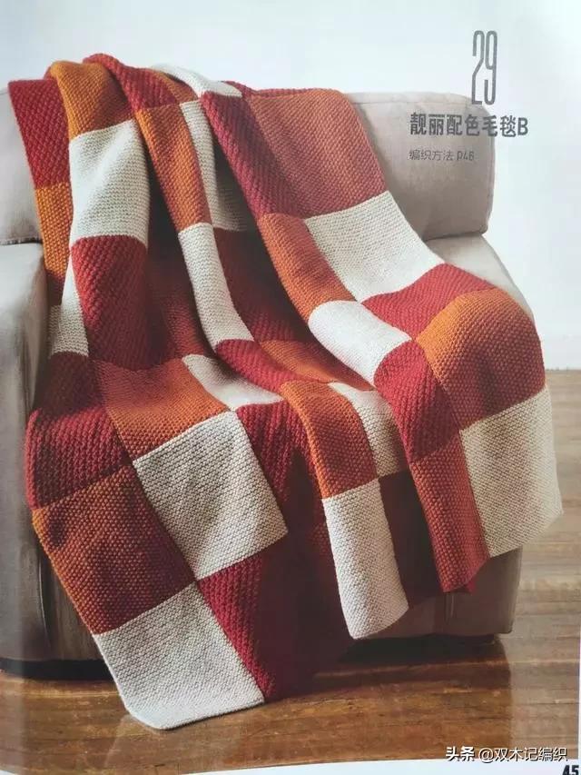 棒针大盖毯编织视频,双木记棒针编织玫瑰花盖毯