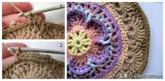曼陀罗毯子编织教程,苏菲花园曼陀罗毯子钩法高清图解