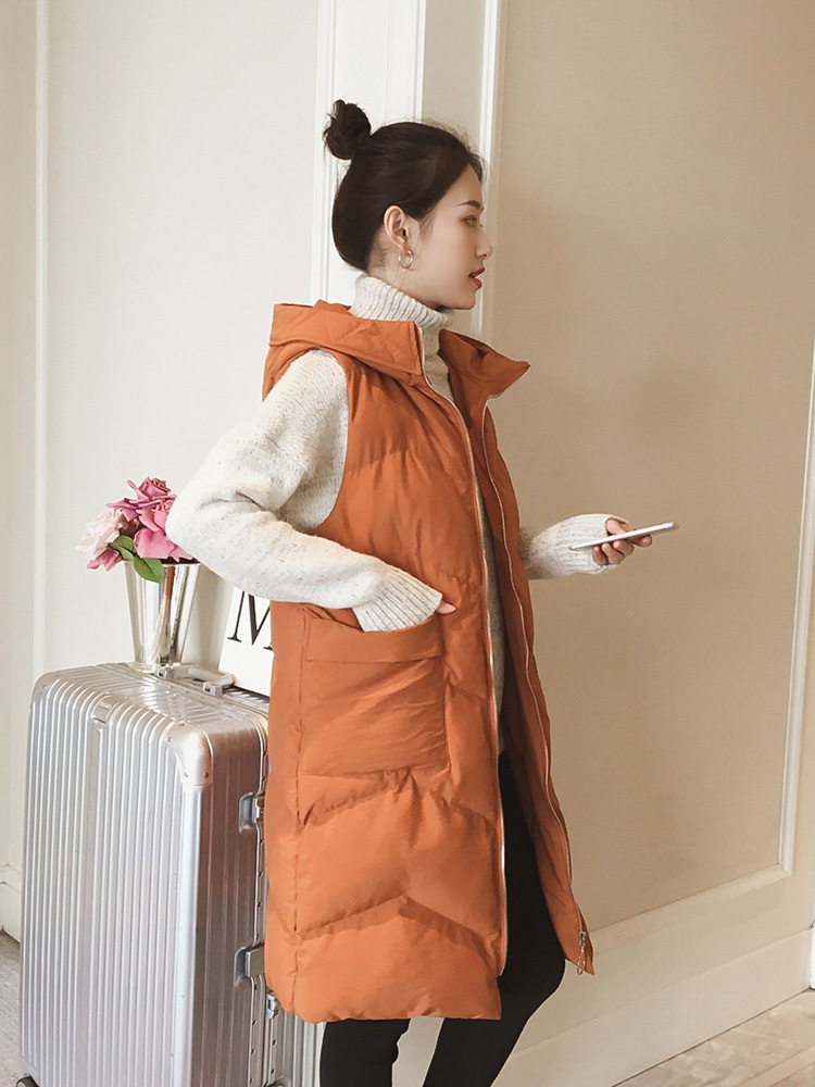 新款时尚显瘦修身秋冬季棉马甲,洋气棉马甲中长款高级感