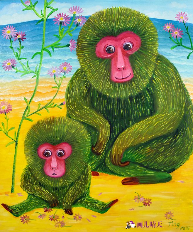 唯美插画壁纸动物,简单又漂亮的动物插画