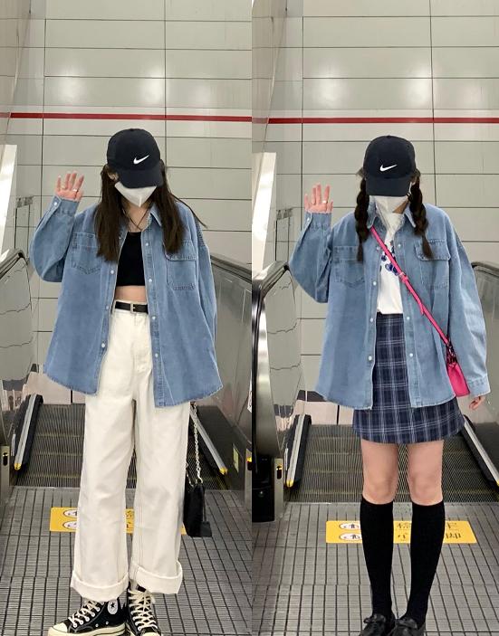 长款牛仔外套怎么搭配好看,牛仔外套的搭配也是比较简单的