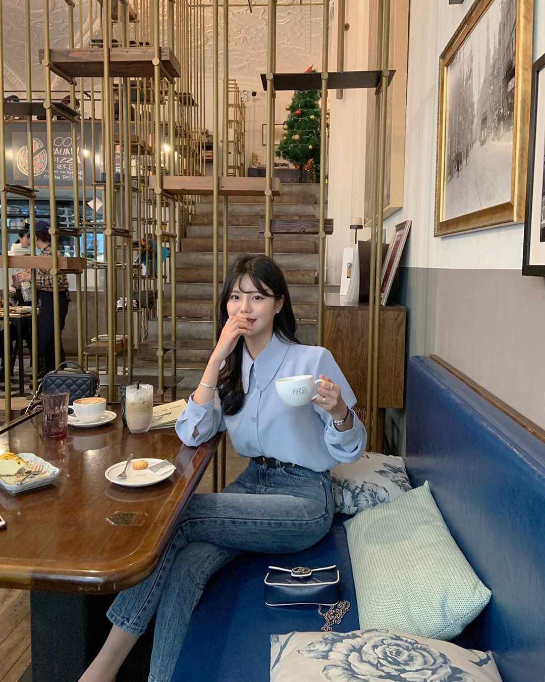 韩系复古甜美洋气衬衫,韩版法式设计感小众衬衫宽松甜美