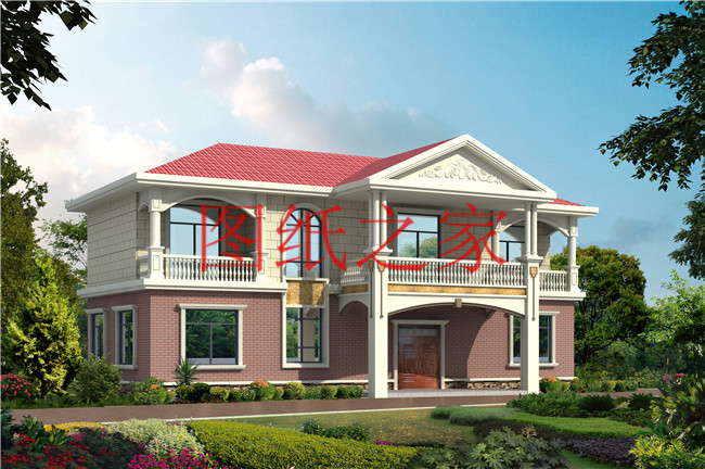 农村简约别墅宅基地,现代简约长方形二层别墅