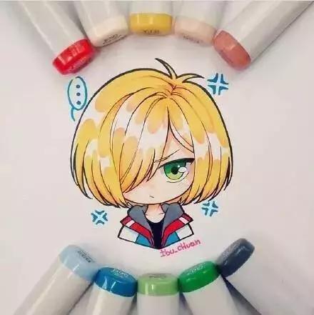 马克笔动漫上色教程q版,动漫手绘马克笔上色教程