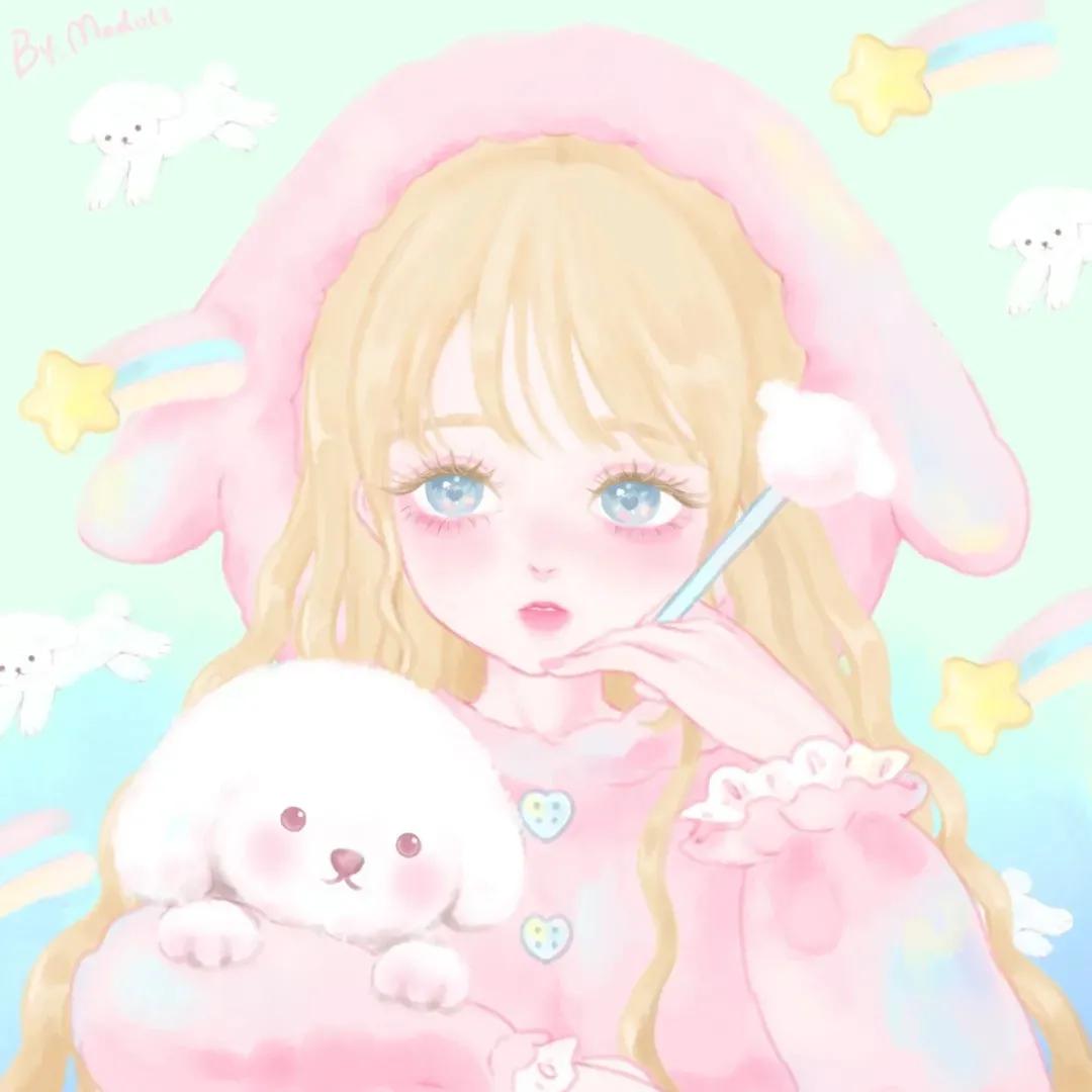 10-13岁女生小学生仙气闺蜜头像,超好看的男生兄弟动漫头像