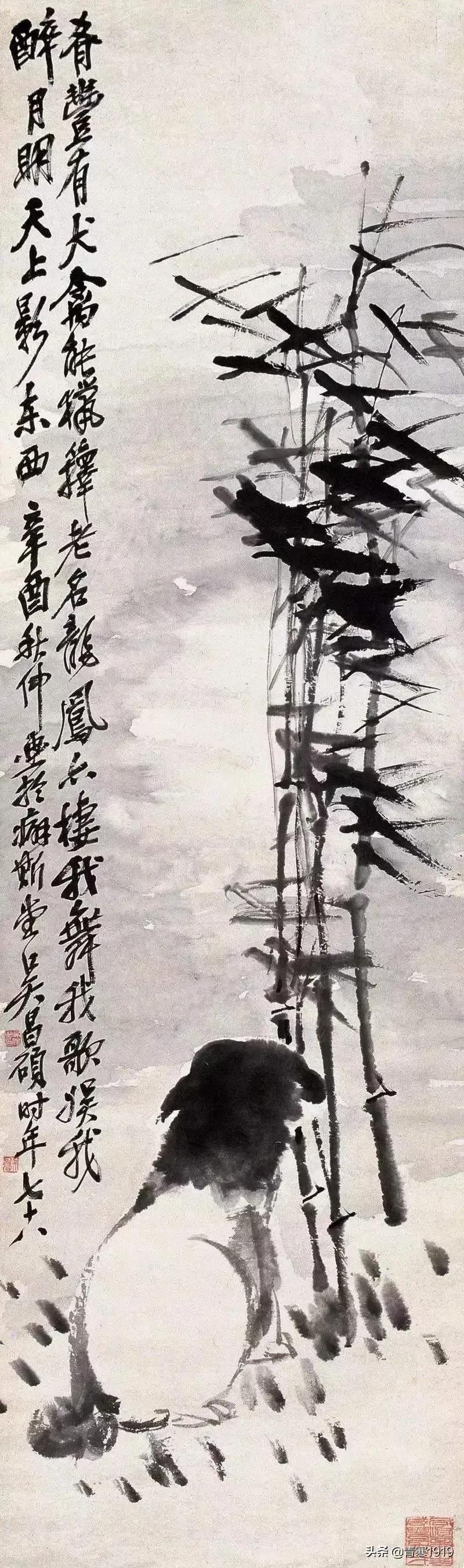 吴昌硕写意梅100幅,大师吴昌硕精品写意欣赏