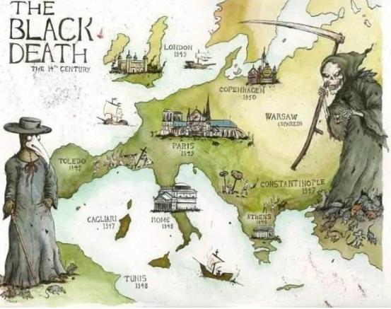 欧洲瘟疫死亡2500万人是哪一年,人类最大的瘟疫