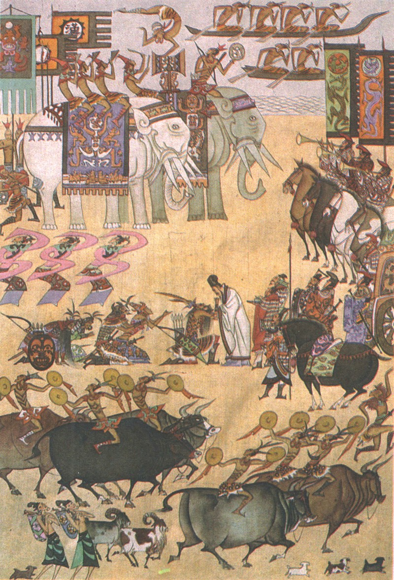 工笔三国演义五虎大将图,陈全胜小说插图