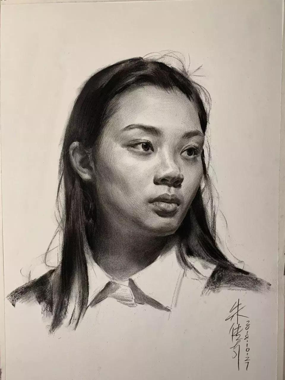 央美状元朱传奇素描,央美朱传奇