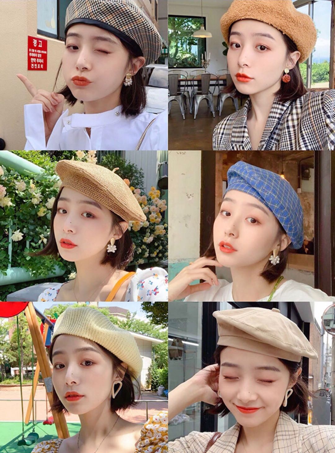 秋冬百搭超级好看贝雷帽,高级感穿搭冬季贝雷帽