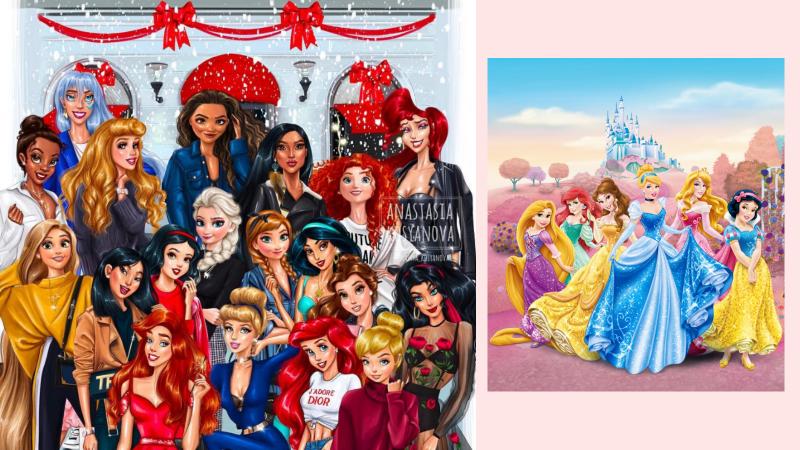 画家笔下的公主：灰姑娘爱Chanel、贝儿爱Gucci，她们都成为网红