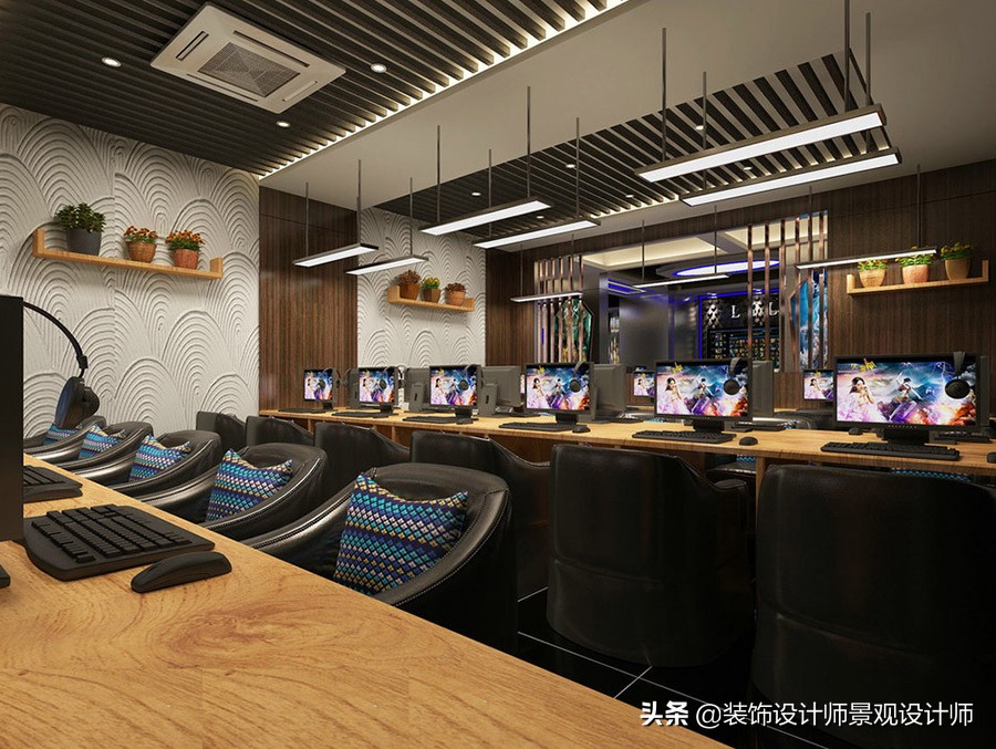 网咖设计方案及效果图,网咖室内设计图片观看
