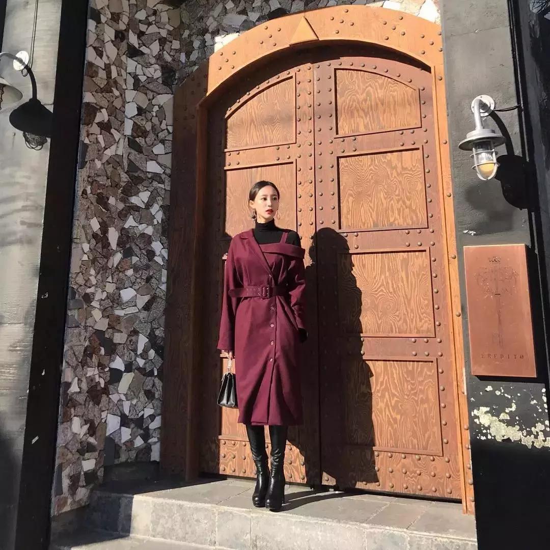 韩国小姐姐九分裤穿搭冬季,小姐姐的穿法你学会了吗