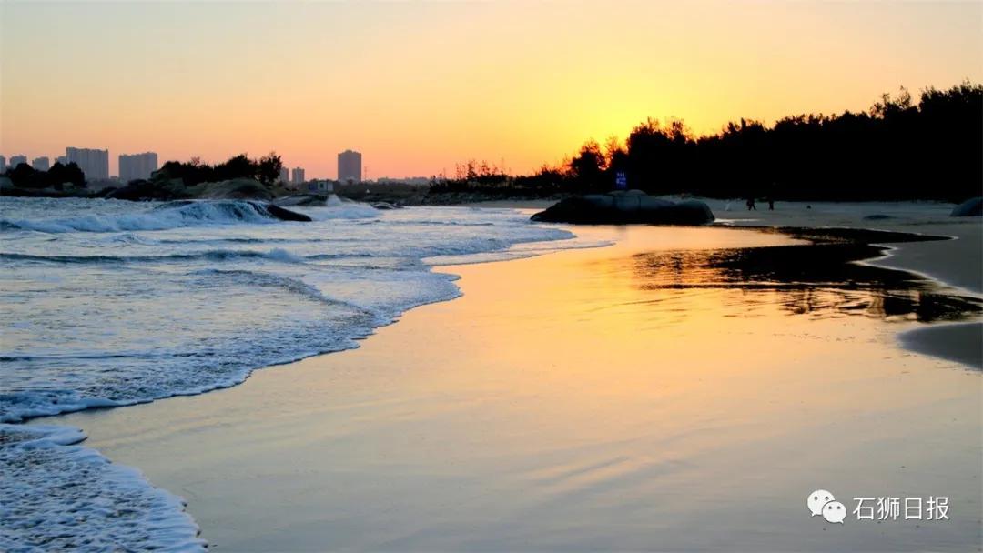 一片美丽的沙滩,石狮最美海滩