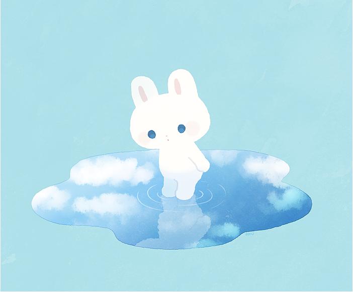 兔兔可爱插画,ayu日语