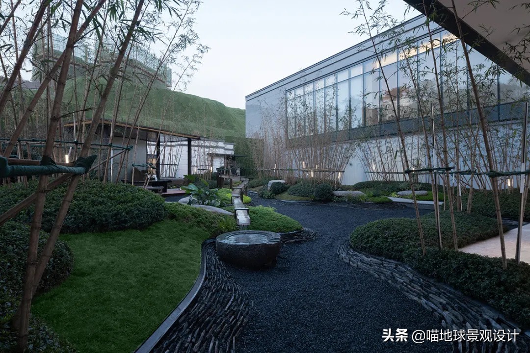 枯山水景观庭院,枯山水禅意小景观中式庭院