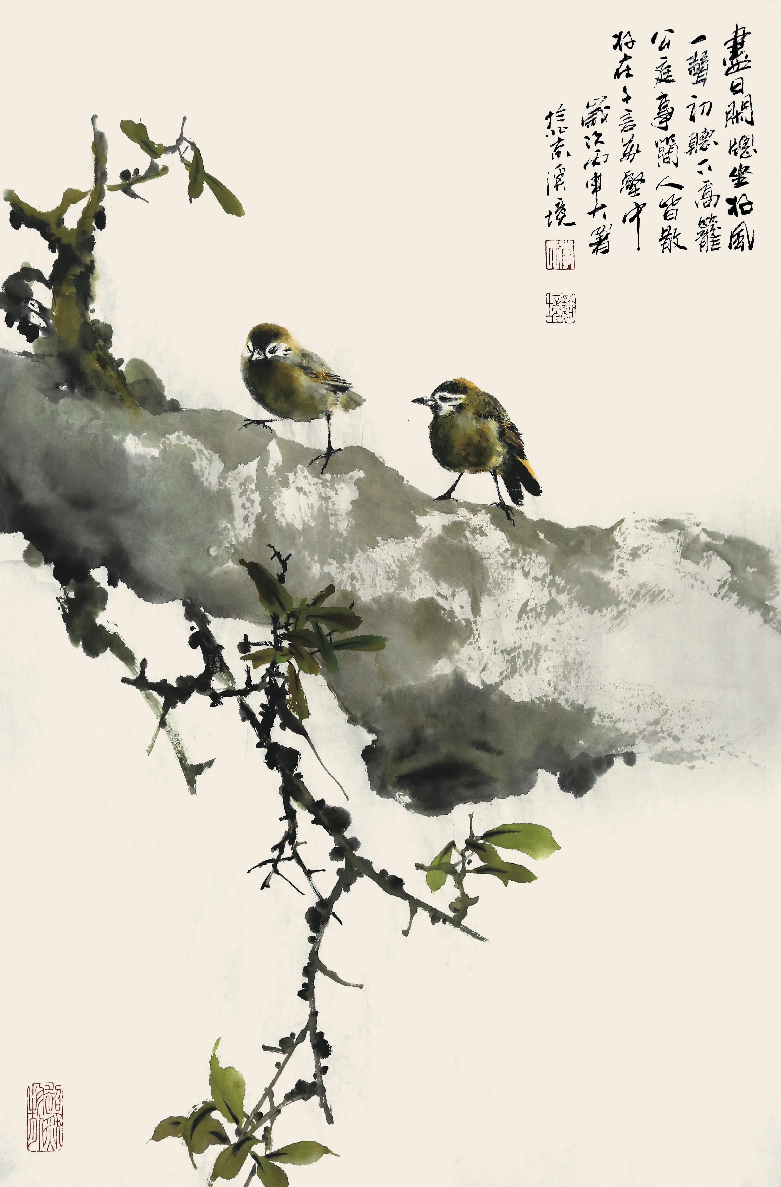 李溪境画作价格,李溪镜花鸟作品