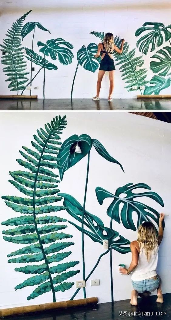 好看好画的墙绘,适合自己动手画墙绘的图片