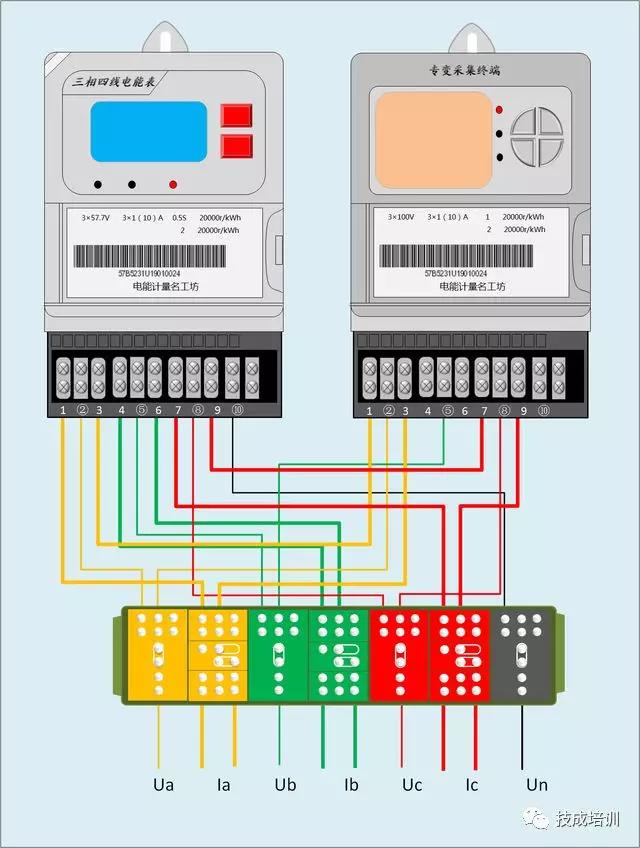 电流互感器接电能表接线教学视频,三相四线电子式电能表互感器接线