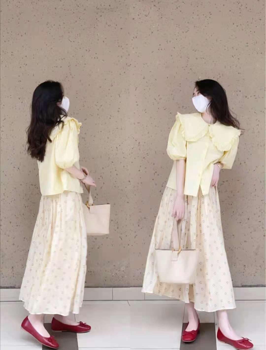 碎花半身裙搭什么鞋子最好看,紫色碎花裙半身裙配什么颜色上衣