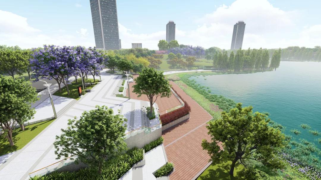 大型绿地公园,25万平方人工湖