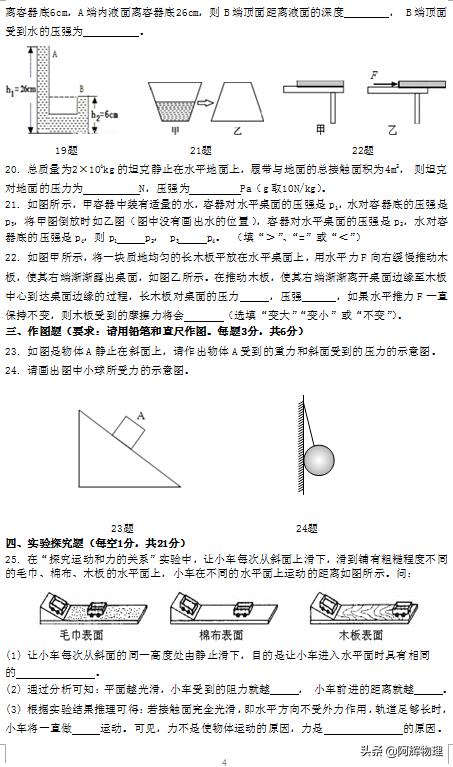物理八年级上册期末测试卷,物理八年级下册期中必考知识点